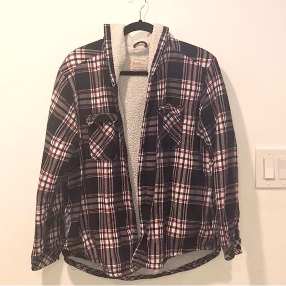 Women’s Boston Traders Sherpa Lined Plaid Jacket